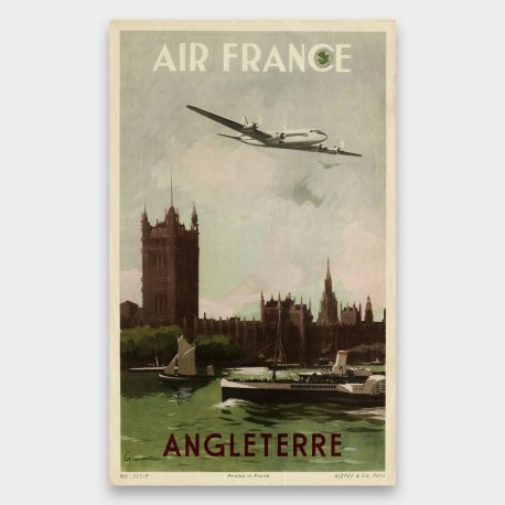 Vintagejuliste Matkailu Air France Angleterre 42×68-2