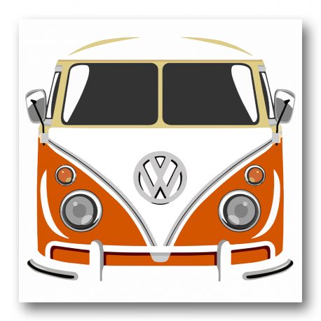 Poptaide Volkswagen Kleinbus oranssi-4