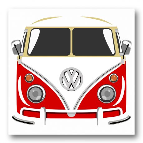 Poptaide Volkswagen Kleinbus punainen-4