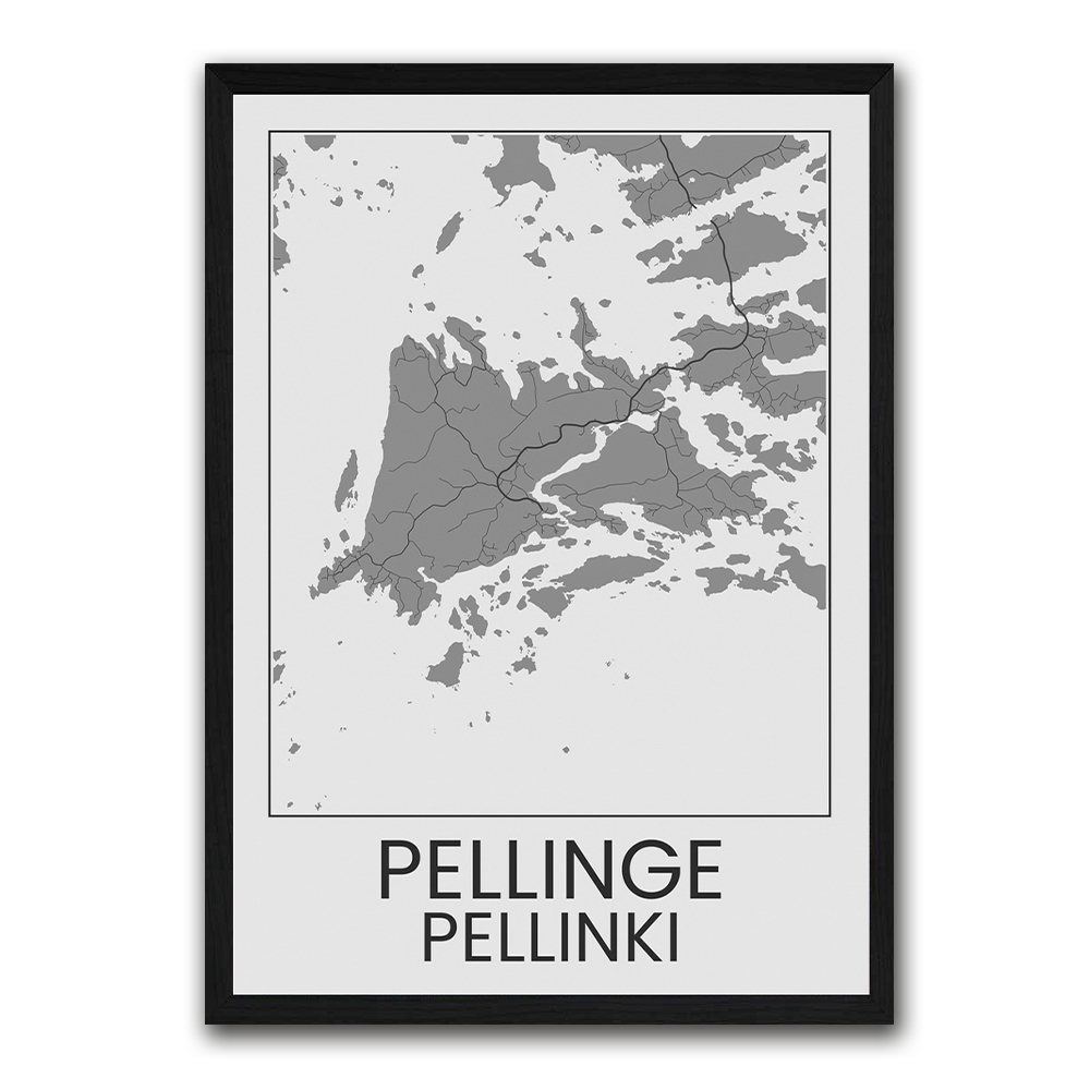 Pellinki - karttajuliste, vaalea | KonstFabrik