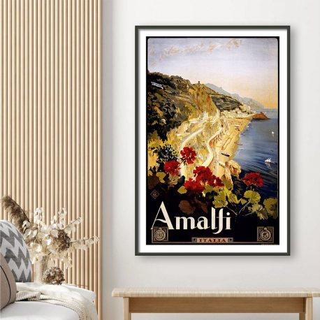 Vintagejuliste Matkailu Amalfi 42×65-1