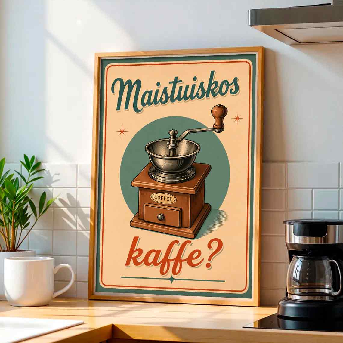 Juliste juomat maistuiskos kaffe LÖ 40×55 50×70-2aaa