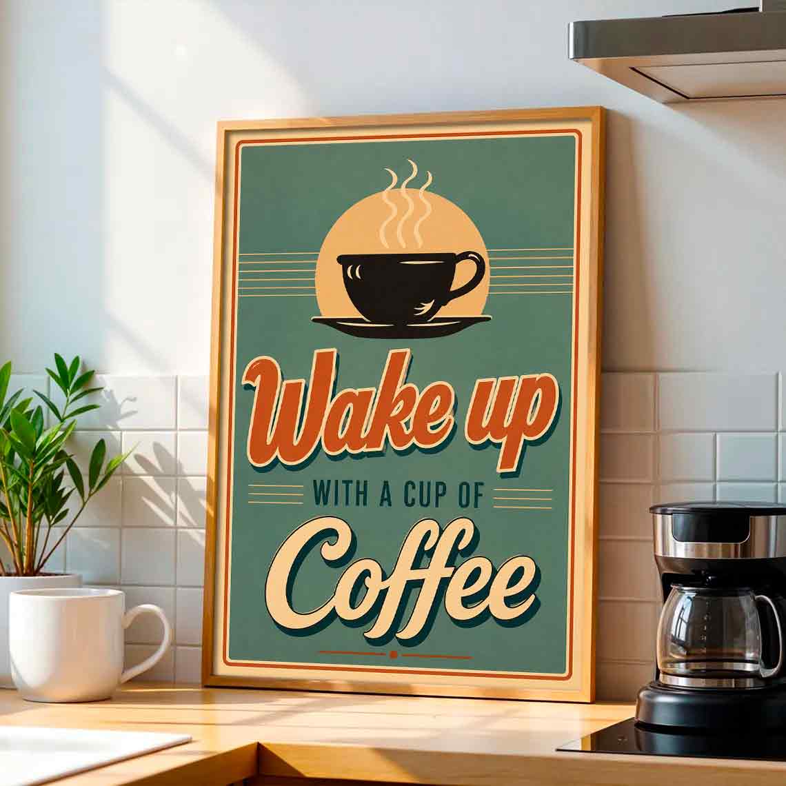 Juliste juomat wake up with LÖ 40×55 50×70-1aaa
