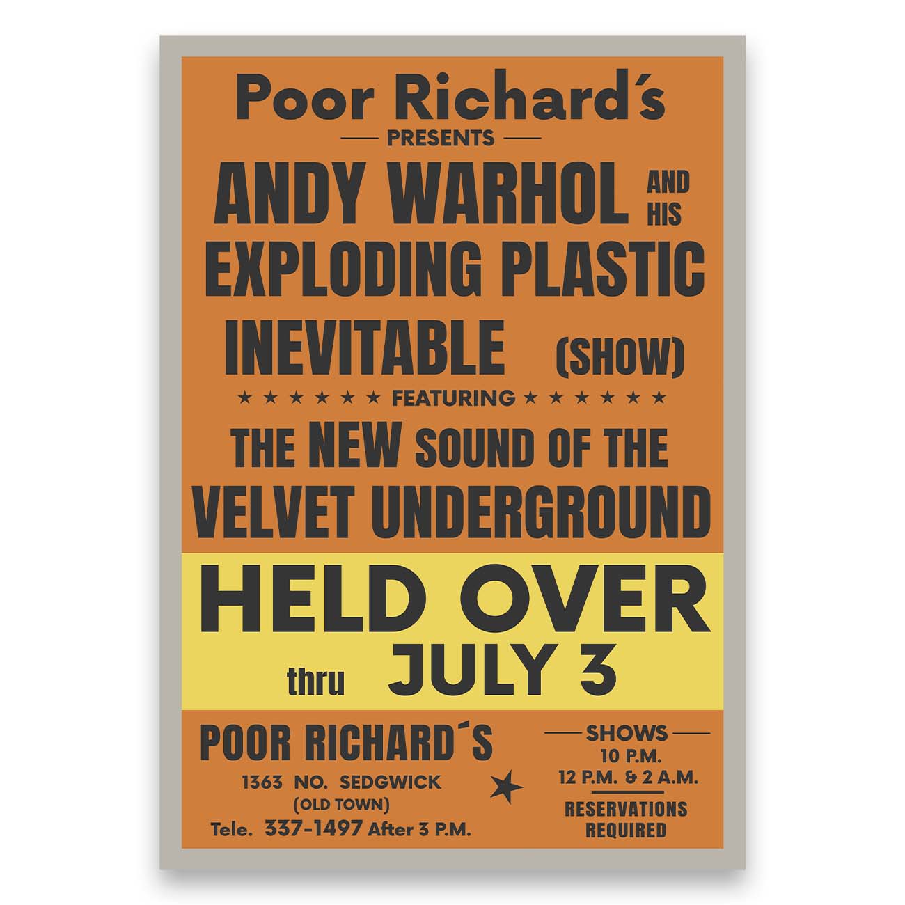 Juliste Andy Warhol Velvet Underground 3 70×100-2