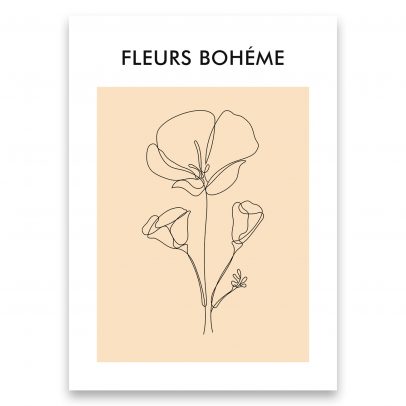 Juliste Fleurs Bohéme 1