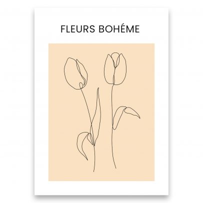 Juliste Fleurs Bohéme 2