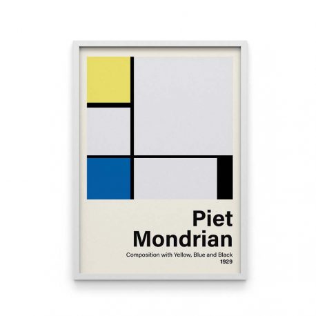 Juliste Mondrian Yellow Blue Black 50×70 cm-2