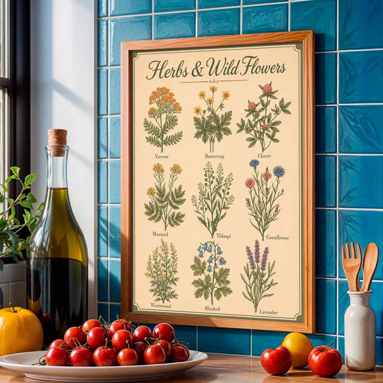 Juliste herbs and wild flowers LÖ 40×55 50×70-1aa
