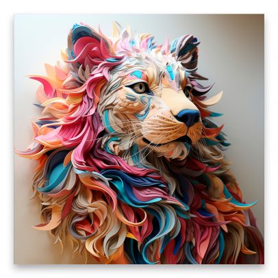 Värikäs leijona - Canvastaulu