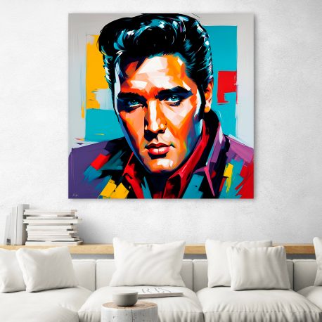 Canvastaulu Henkilöt Elvis Presley 70×70 80×80 cm-3