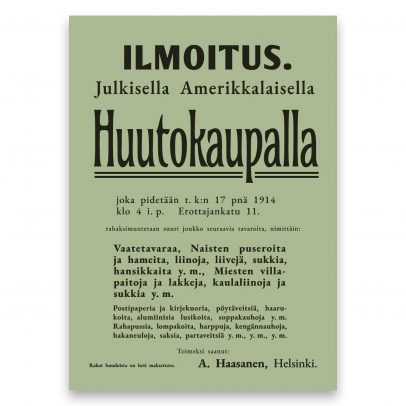 Juliste Huutokauppa (1914)