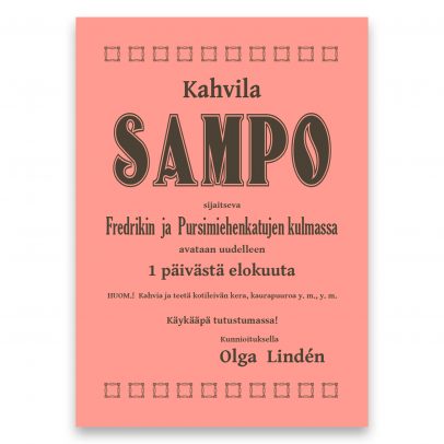 Juliste Kahvila Sampo (1910-luku)
