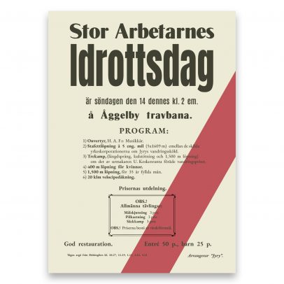 Juliste Stor Arbetarnes Idrottsdag (1910-luku)