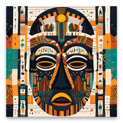 Canvastaulu Abstrakti Afrikkalainen naamio