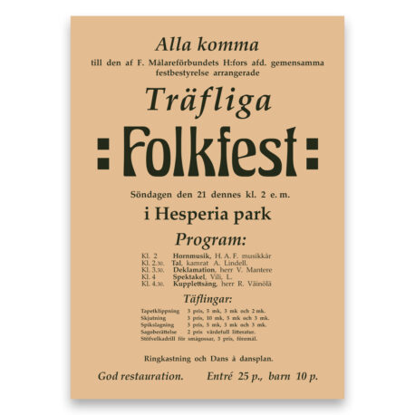 Juliste – Vanhat tapahtumat – Träfliga Folkfest-2