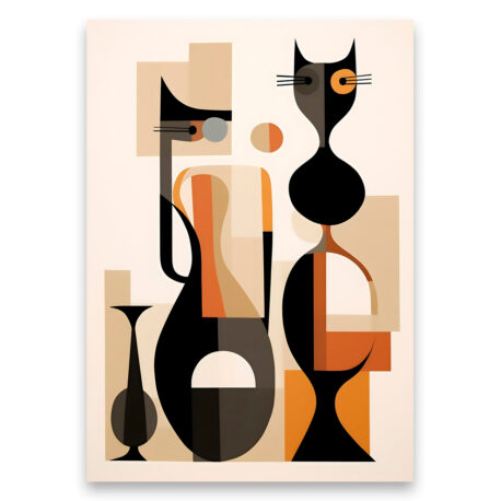 Canvastaulu Abstrakti Kaksi ja ruukut 60×85 70×100-2