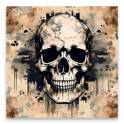 Grunge Skull 2- Canvastaulu