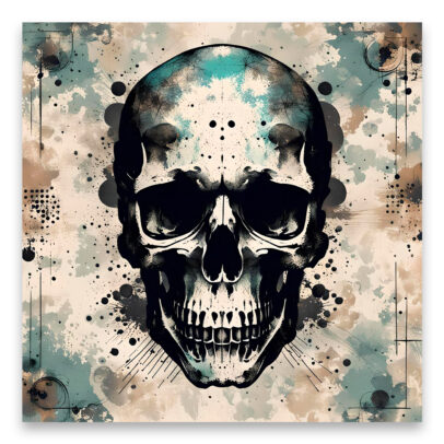 Grunge Skull 1- Canvastaulu