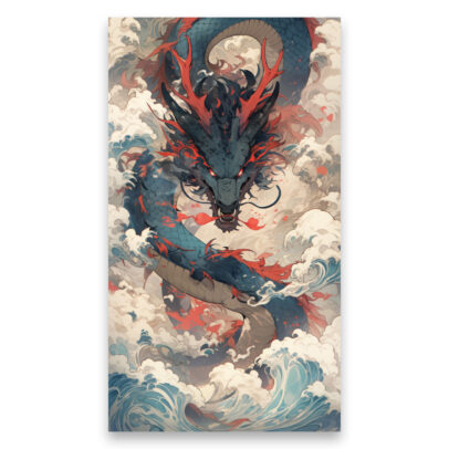 Japanilainen lohikäärme - Canvastaulu