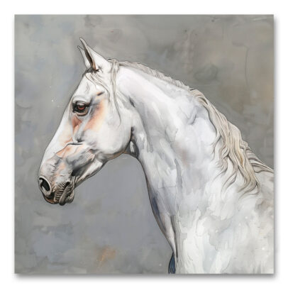 Canvastaulu - White Horse Portrait II