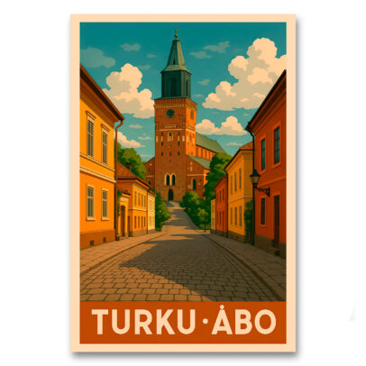 Vintagejuliste Turku Åbo