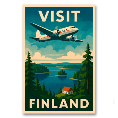 Vintagejuliste Visit Finland by Air 2