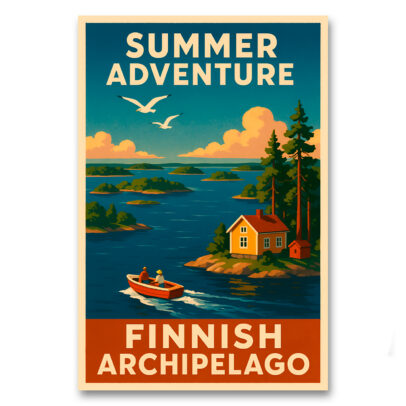 Vintagejuliste Finnish Archipelago Summer Adventure 3