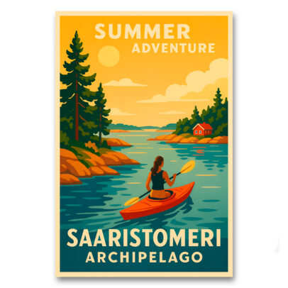Vintagejuliste Finnish Archipelago Summer Adventure 1