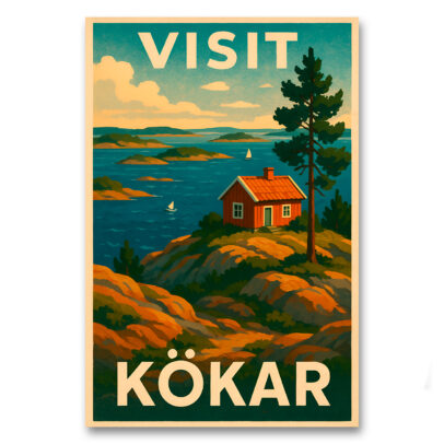 Vintagejuliste Visit Kökar