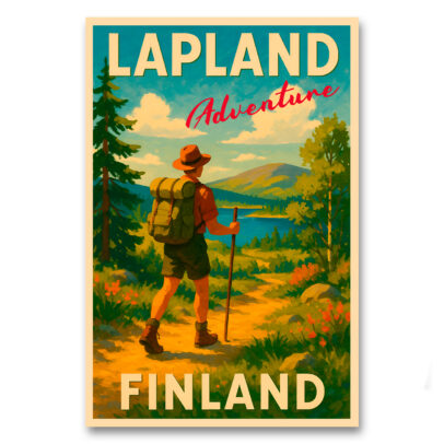 Vintagejuliste Finland Lapland Adventure 2