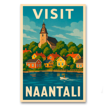 Vintagejuliste Visit Naantali 2