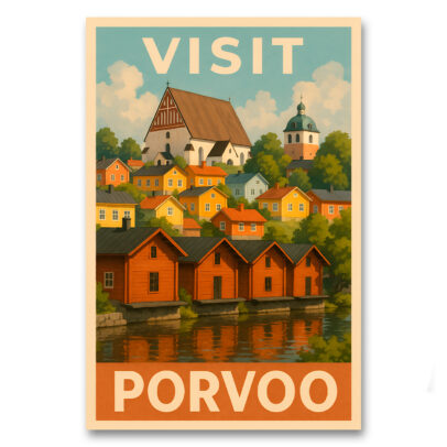 Vintagejuliste Visit Porvoo 1