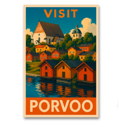 Vintagejuliste Visit Porvoo 2