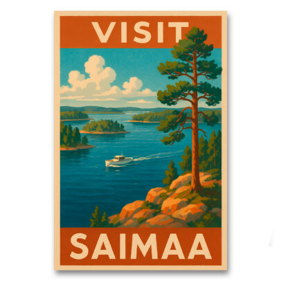 Vintagejuliste Visit Saimaa 1