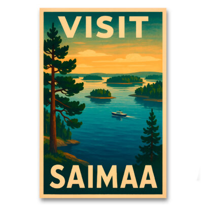 Vintagejuliste Visit Saimaa 2