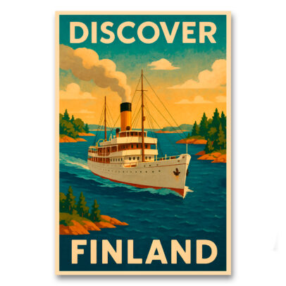 Vintagejuliste Discover Finland saaristo 2
