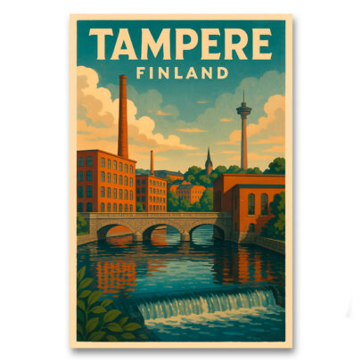 Vintagejuliste Visit Tampere 2