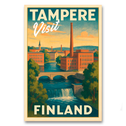 Vintagejuliste Visit Tampere 1