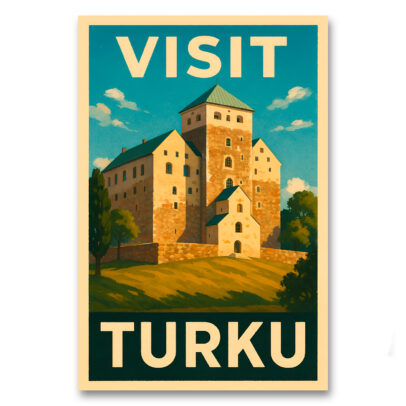 Vintagejuliste Visit Turku - Turun linna