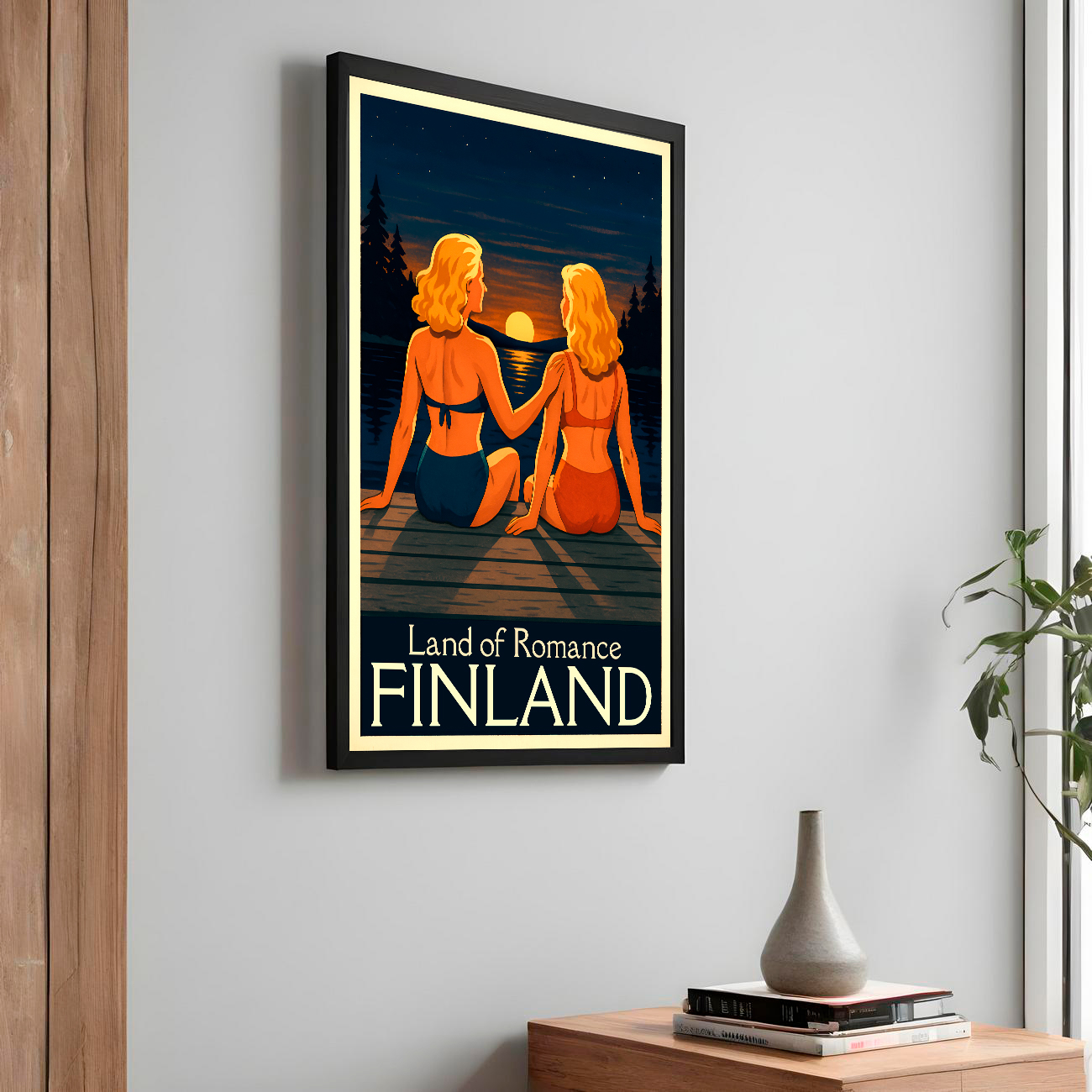 Visit Finland travel poster Finland Land of Romance-5