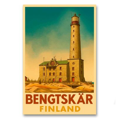 Vintagejuliste Bengtskär majakka