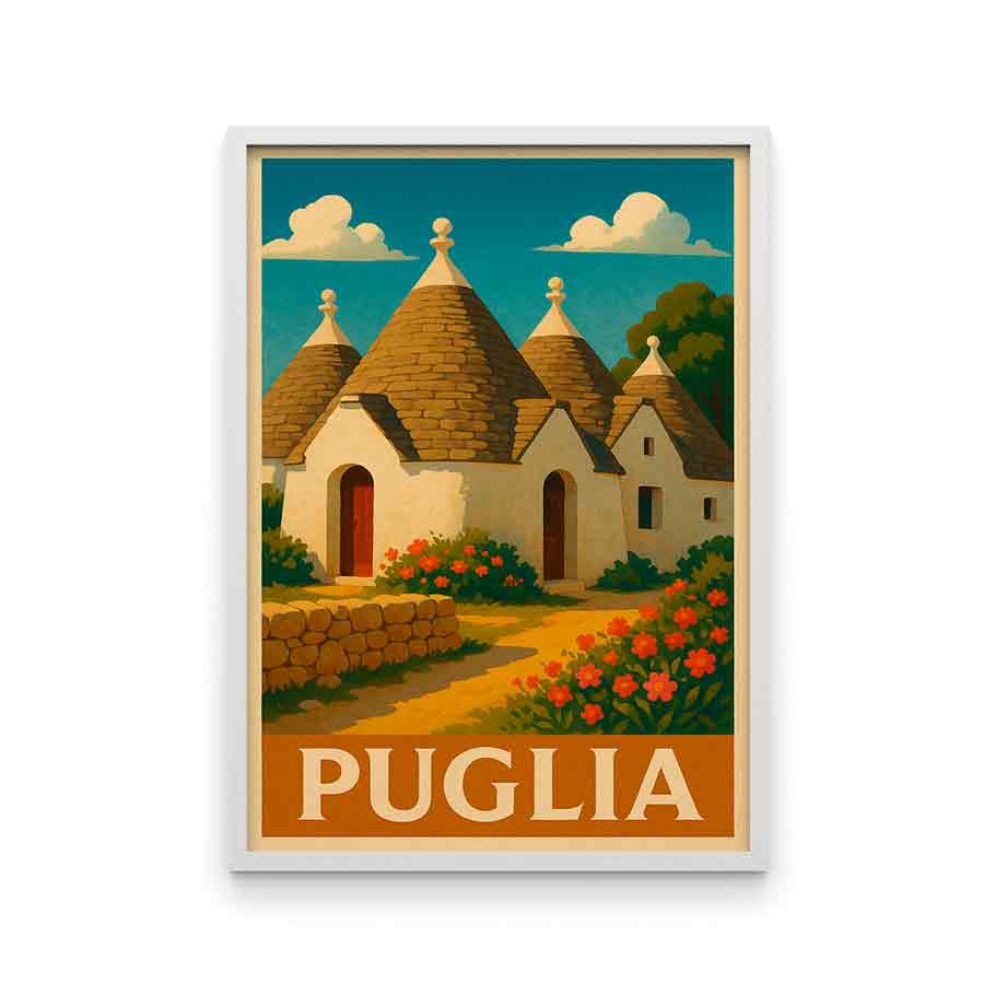 Vintagejuliste Puglia Italia 50x75-1aa