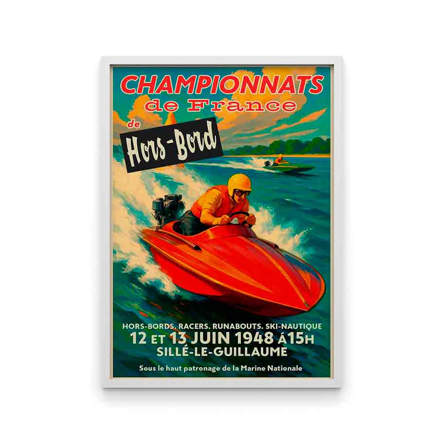 Juliste retro auto Hors Bord Racing LÖ 50×75-4