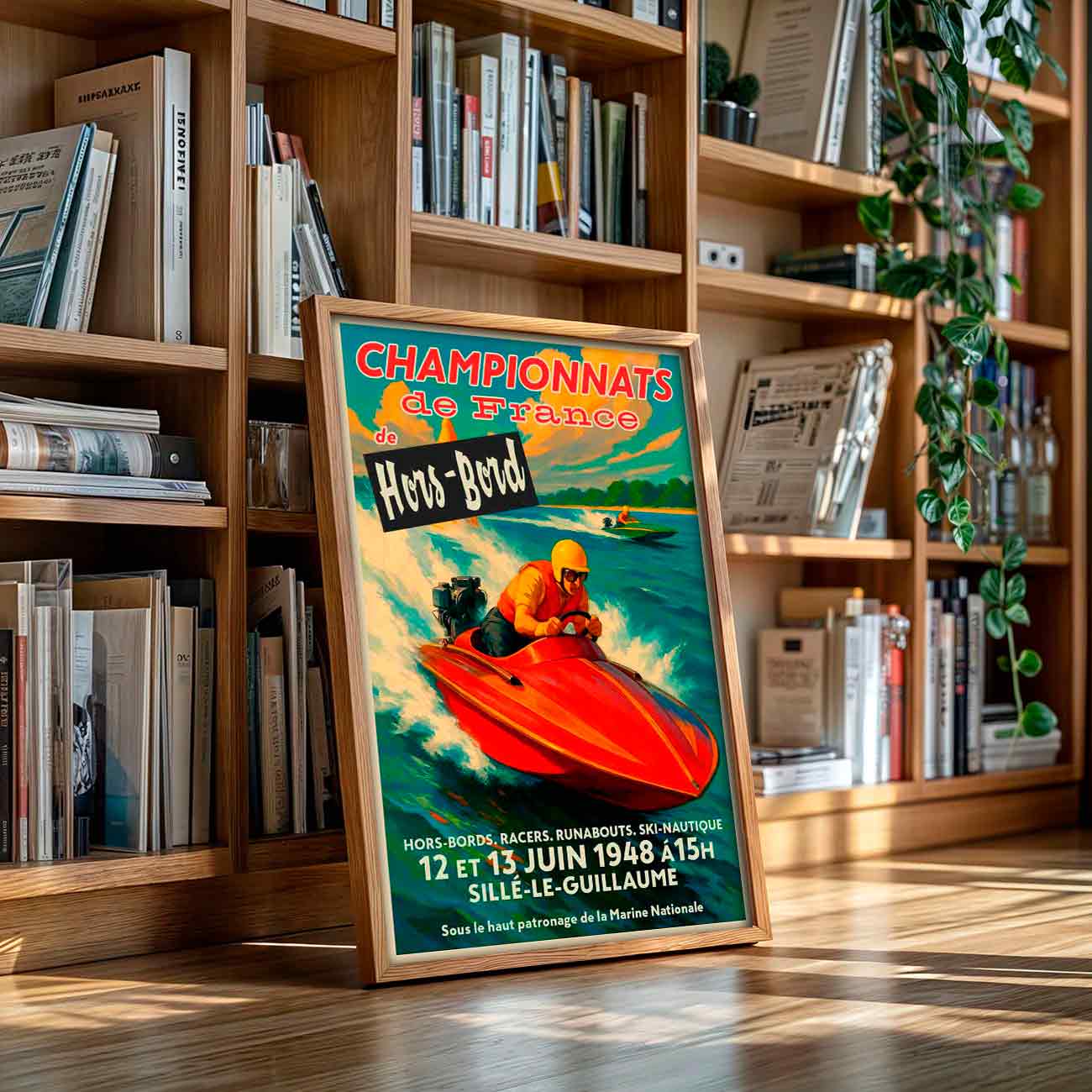 Juliste retro auto Hors Bord Racing LÖ 50×75-5