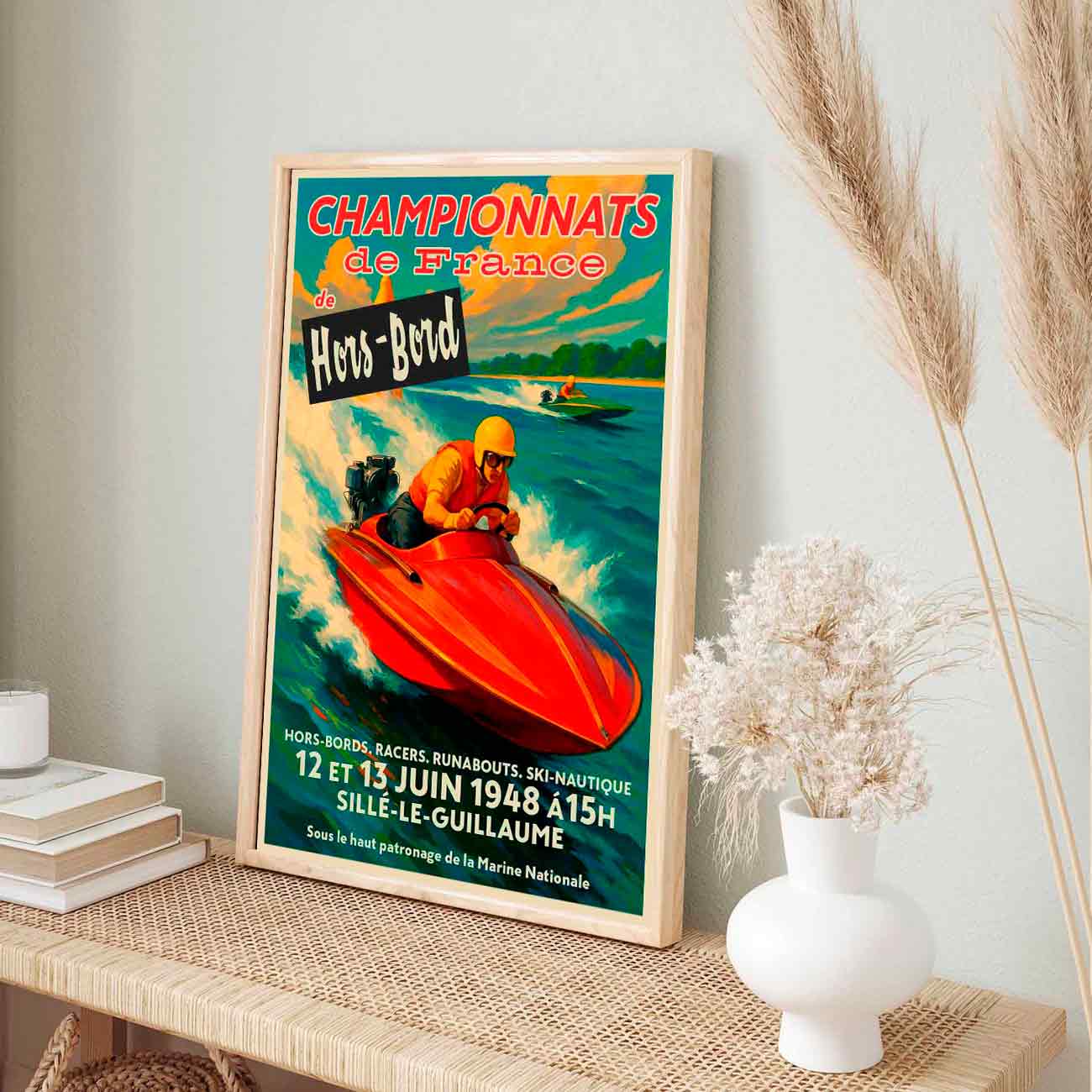 Juliste retro auto Hors Bord Racing LÖ 50×75-6