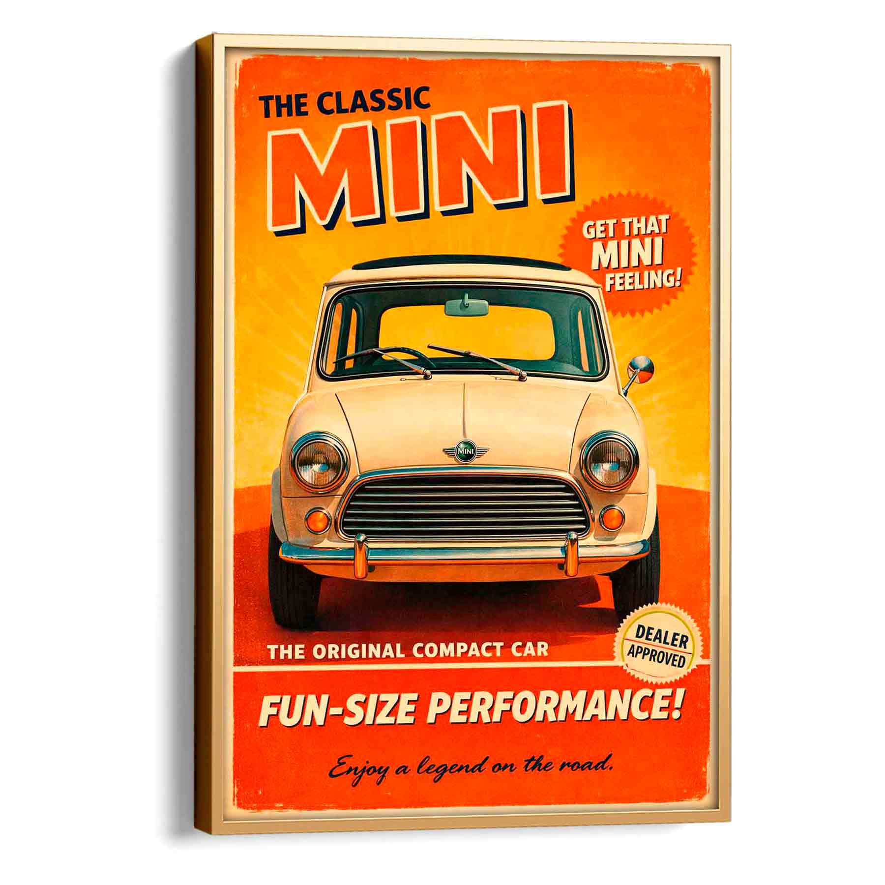 Juliste retro auto Mini 1 LÖ 50×75-3