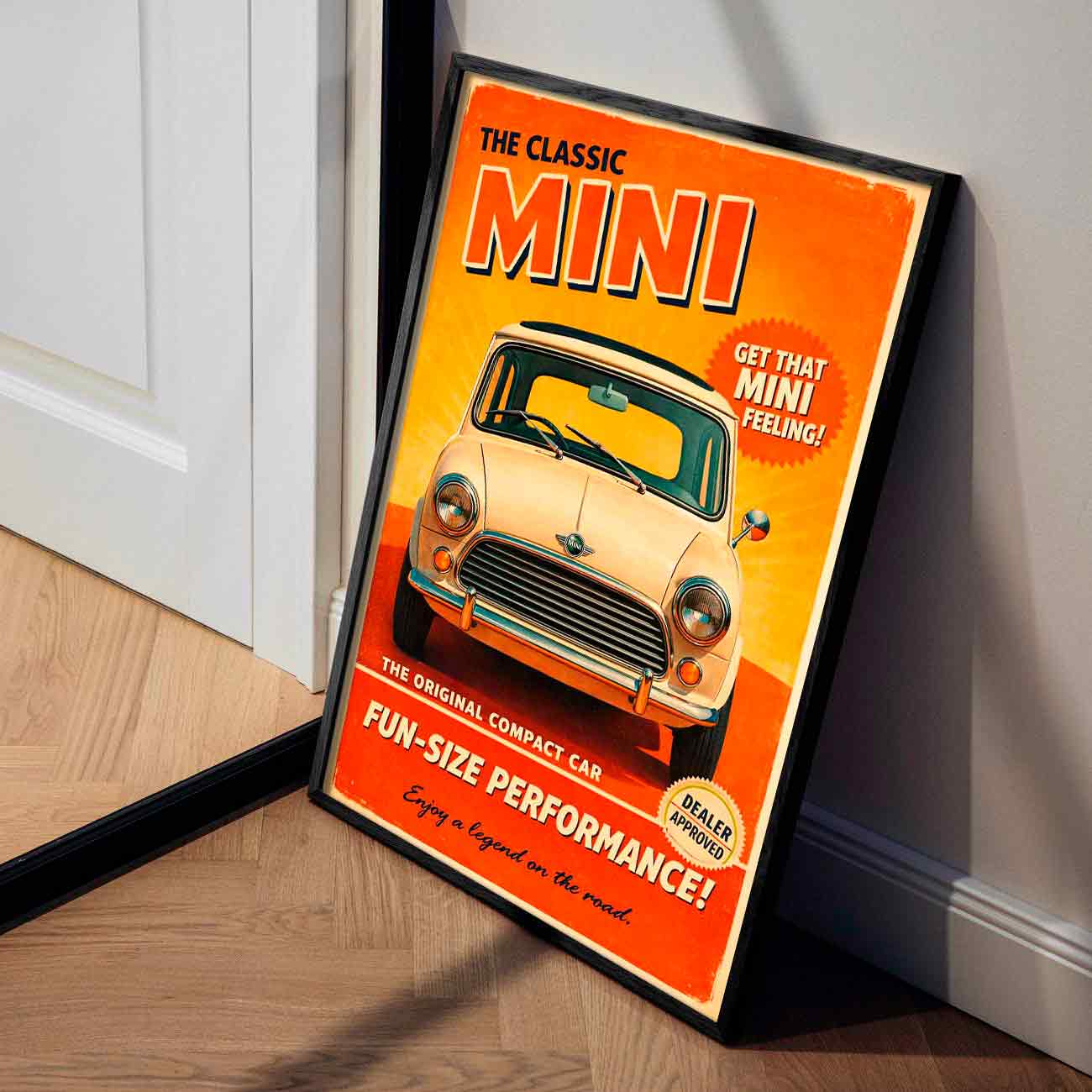 Juliste retro auto Mini 1 LÖ 50×75-4