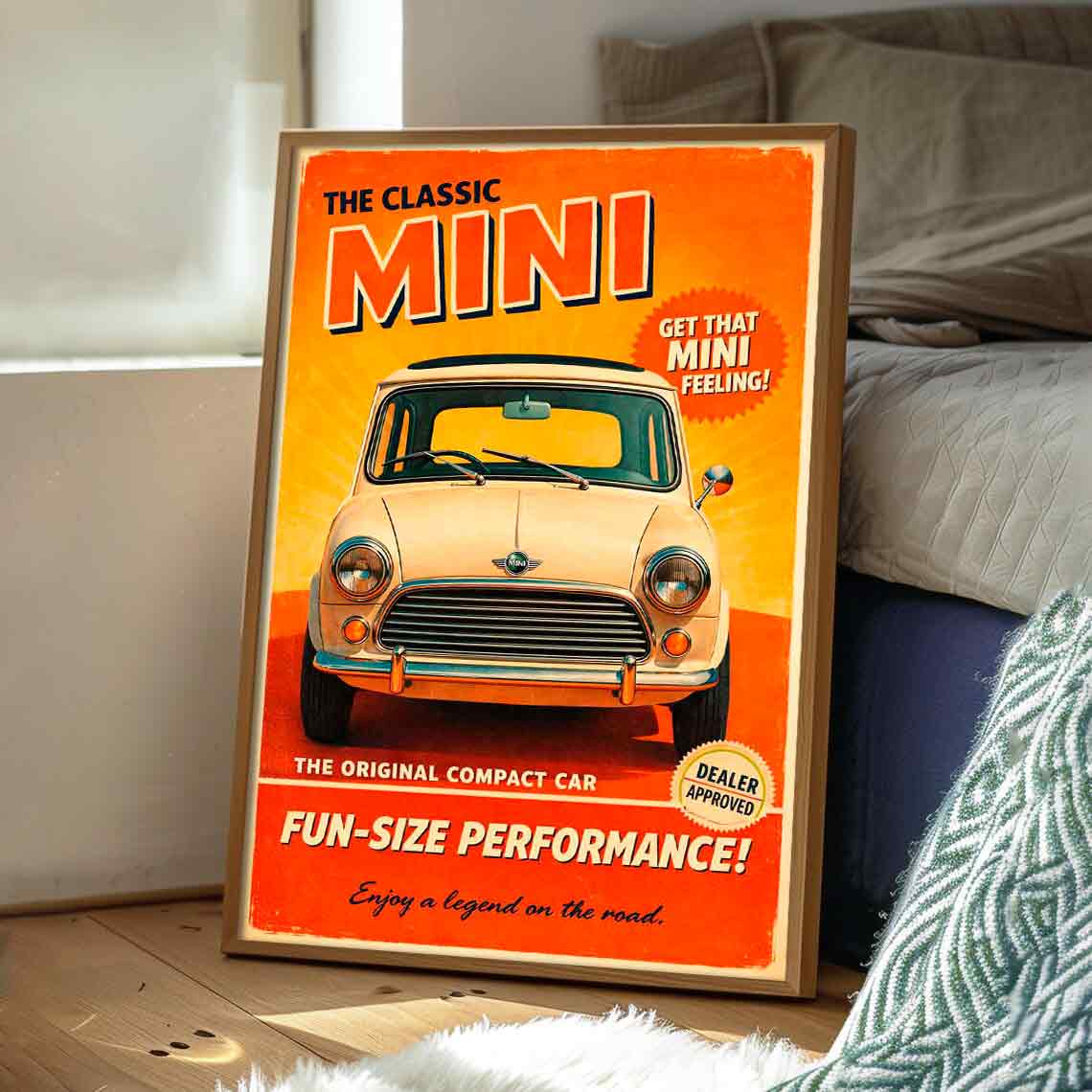 Juliste retro auto Mini 1 LÖ 50×75-5