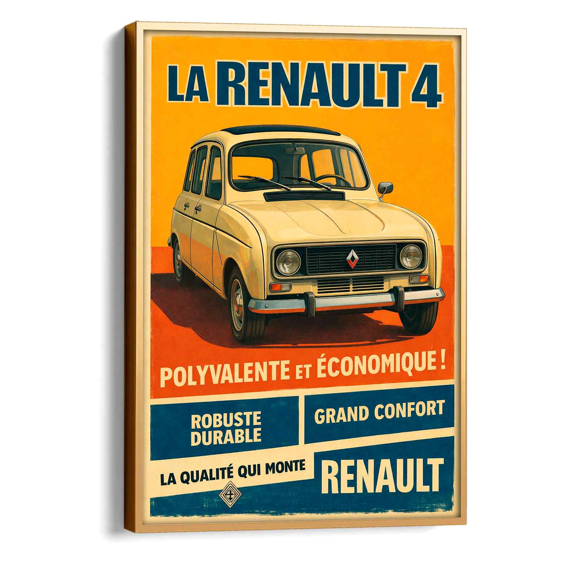 Juliste retro auto Renault 4 1 LÖ 50×75-3