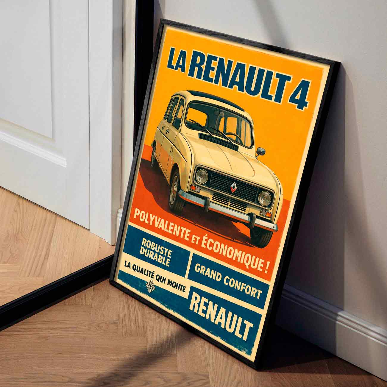 Juliste retro auto Renault 4 1 LÖ 50×75-4
